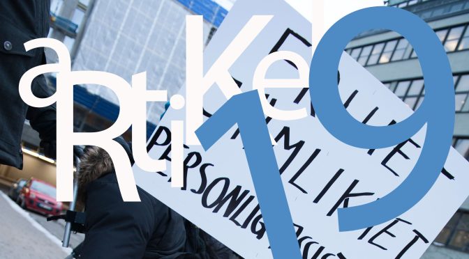 Artikel 19 bort från institutionerna